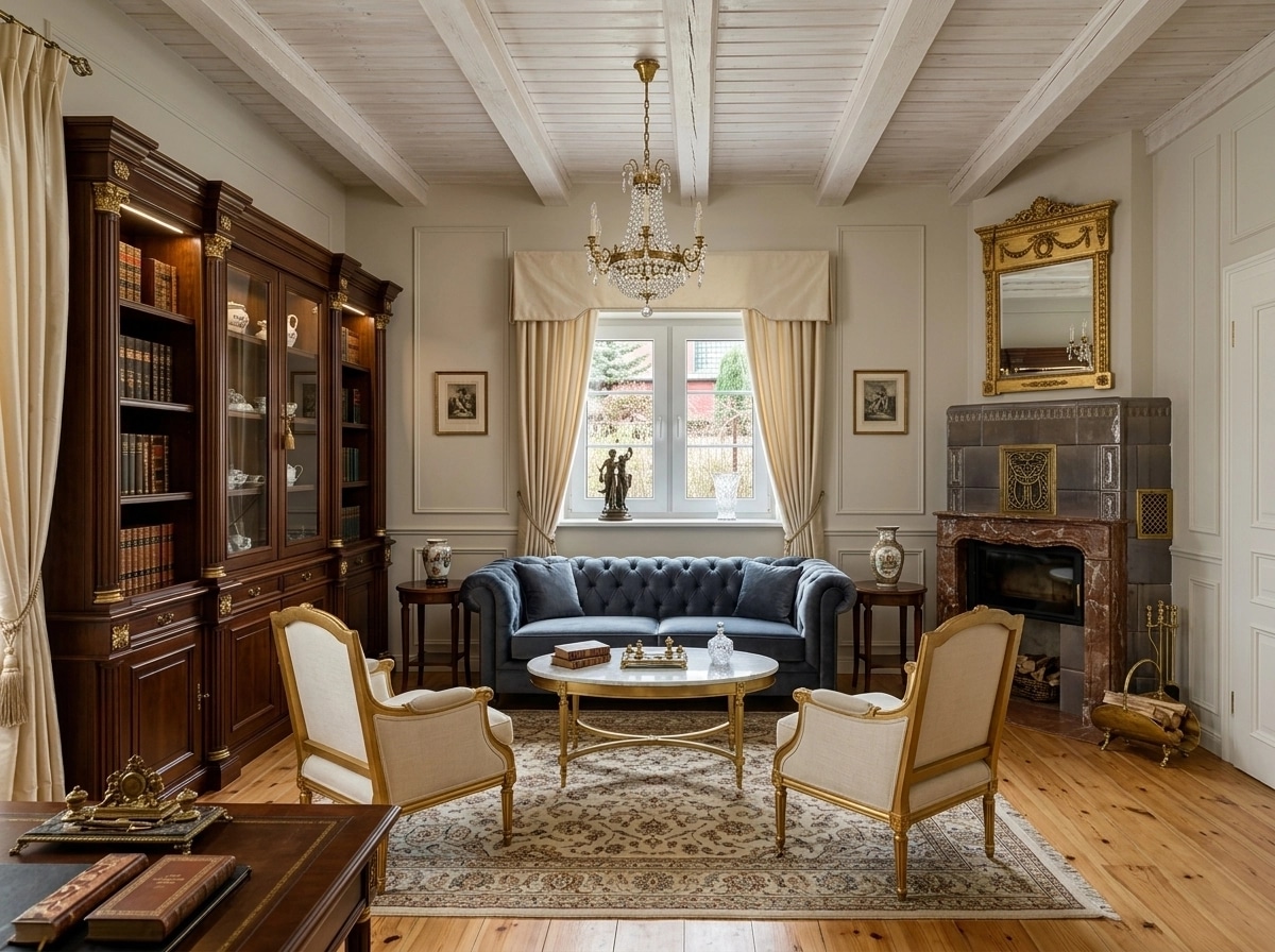 Interior design in Neoclassic style — Living Room by GenRoom AI