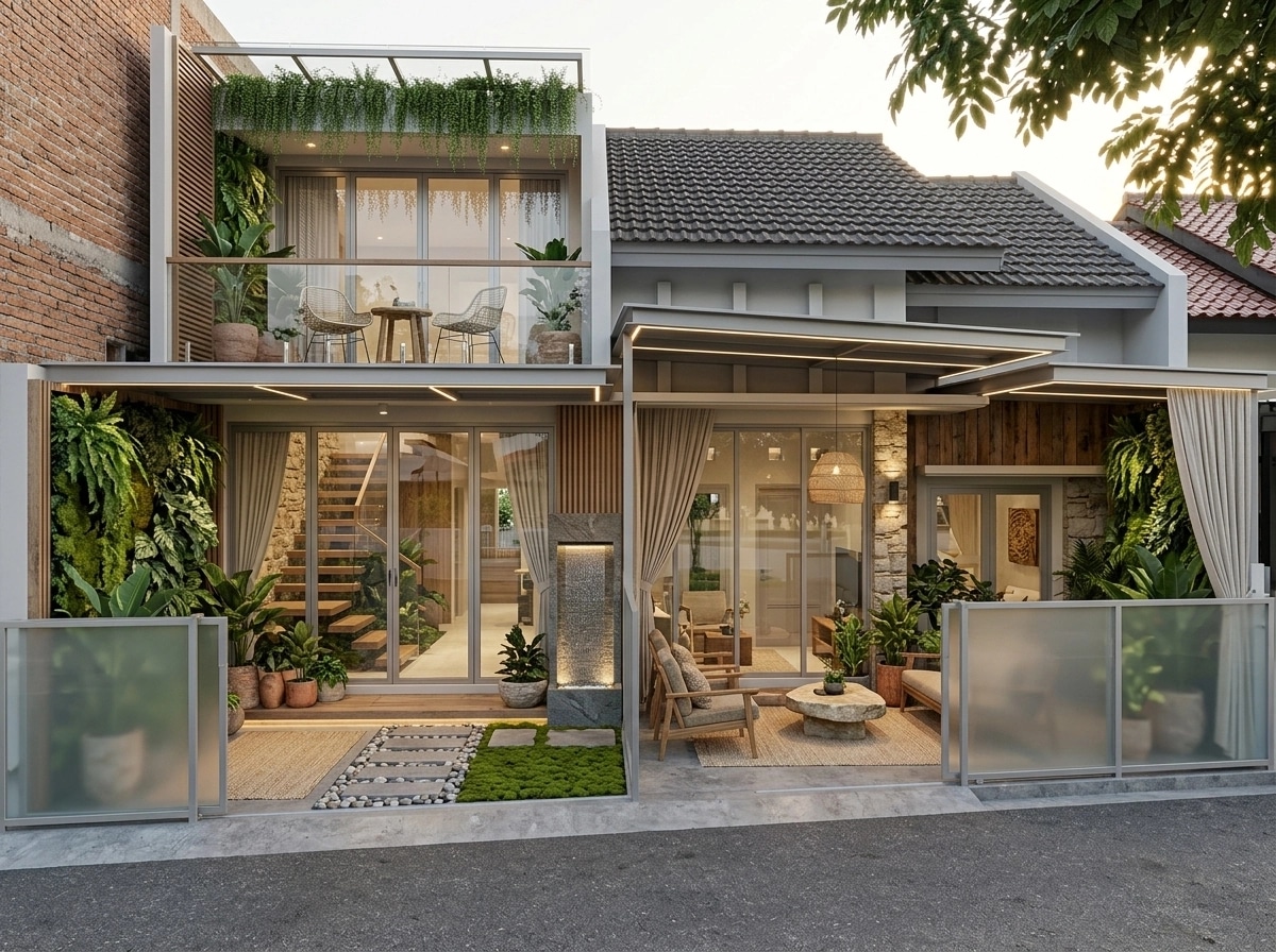 Interior design in Biophilic style — balcony by GenRoom AI