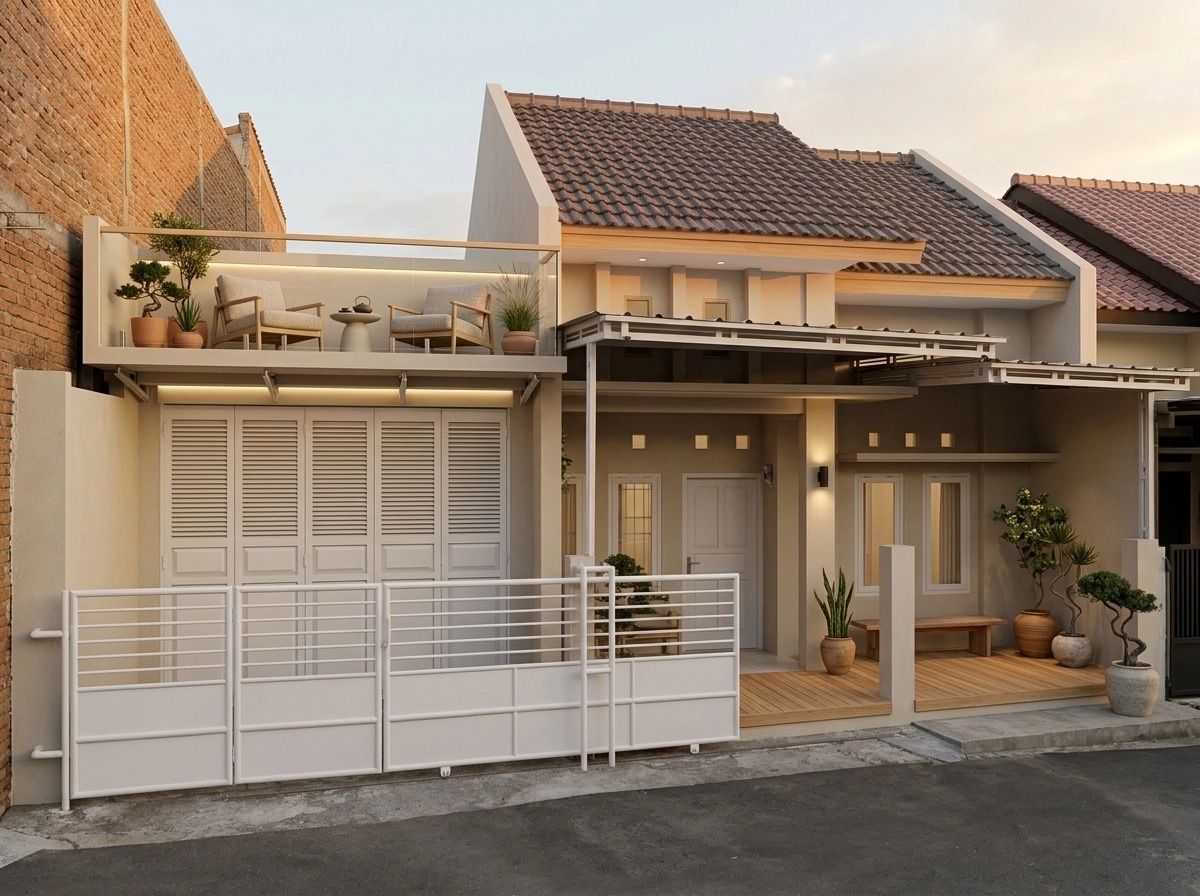 Interior design in Japandi style — balcony by GenRoom AI