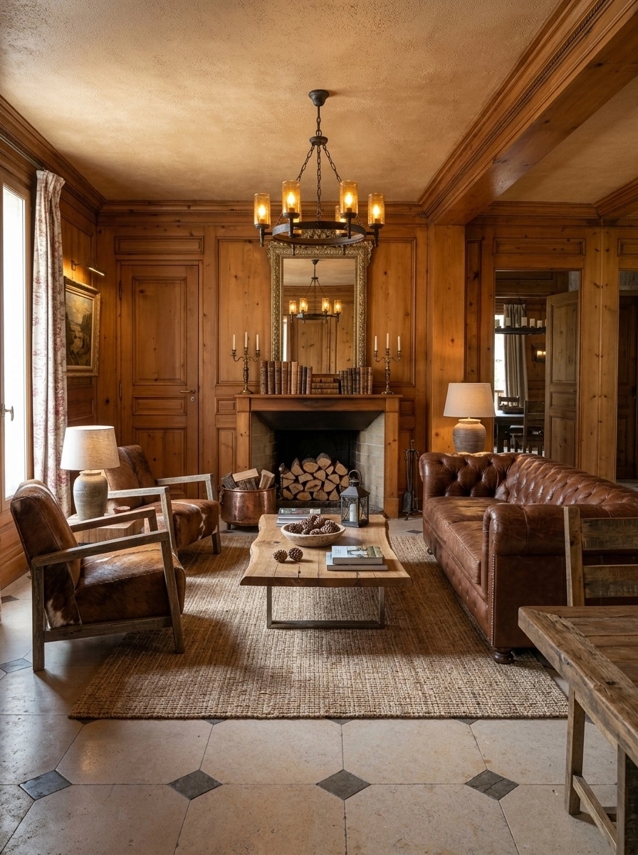Interior design in Rustic style — Living Room by GenRoom AI