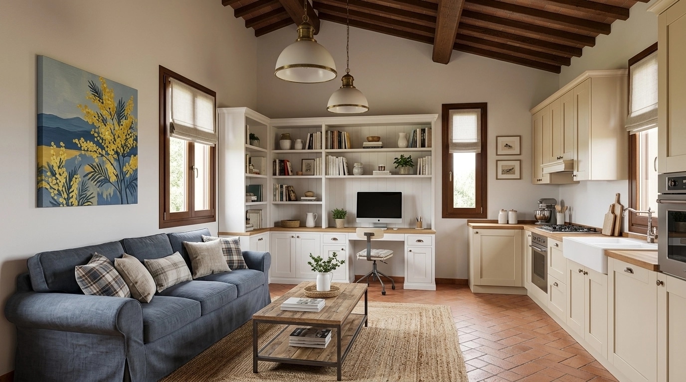 Modern Farmhouse Living Room design — interior photo by GenRoom AI