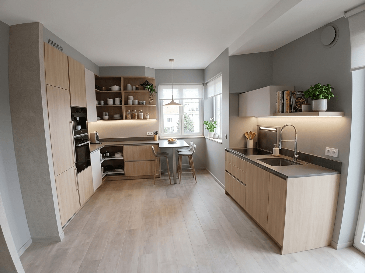Kitchen interior in no_style style — photo by GenRoom AI