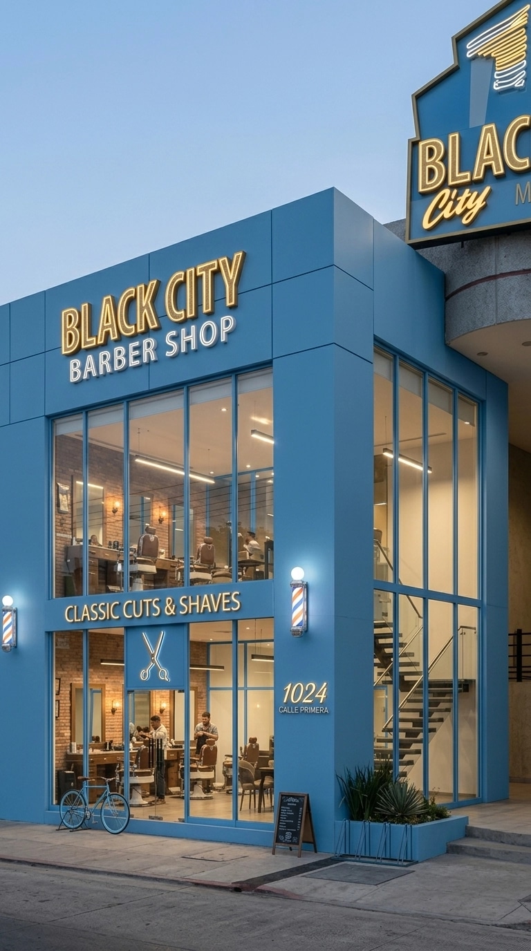 Facade design in Blacktec Facade style — Facade by GenRoom AI