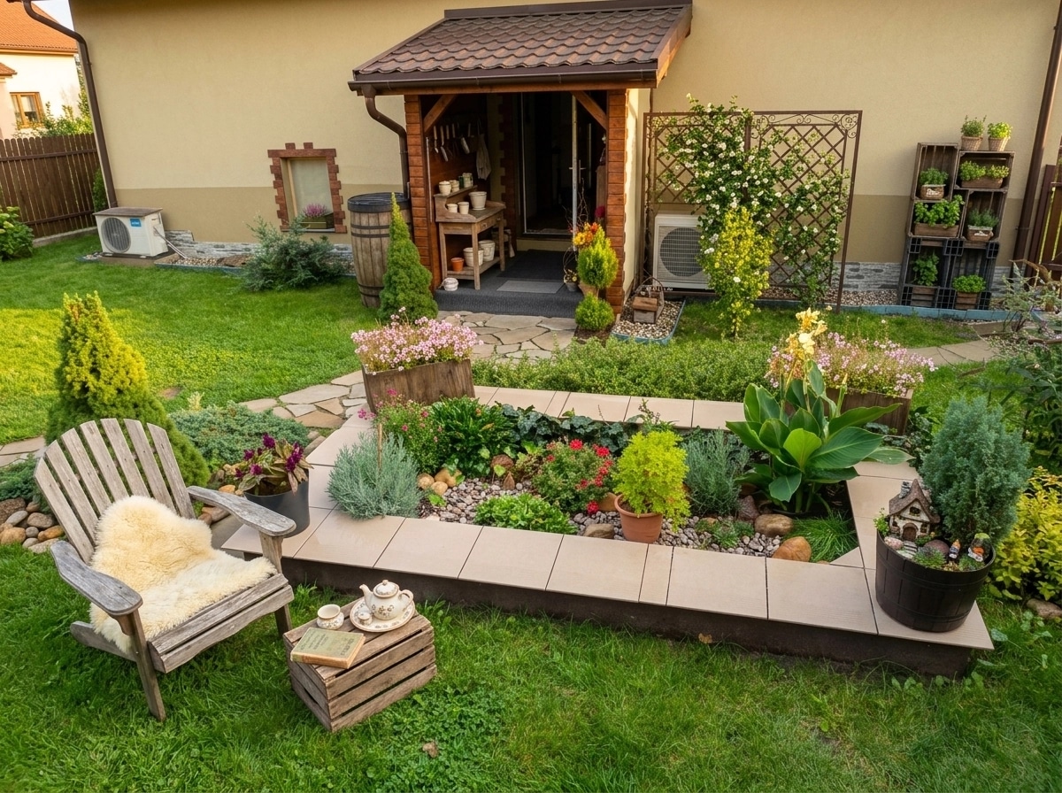 Country Rustic Garden Yard design — yard photo by GenRoom AI