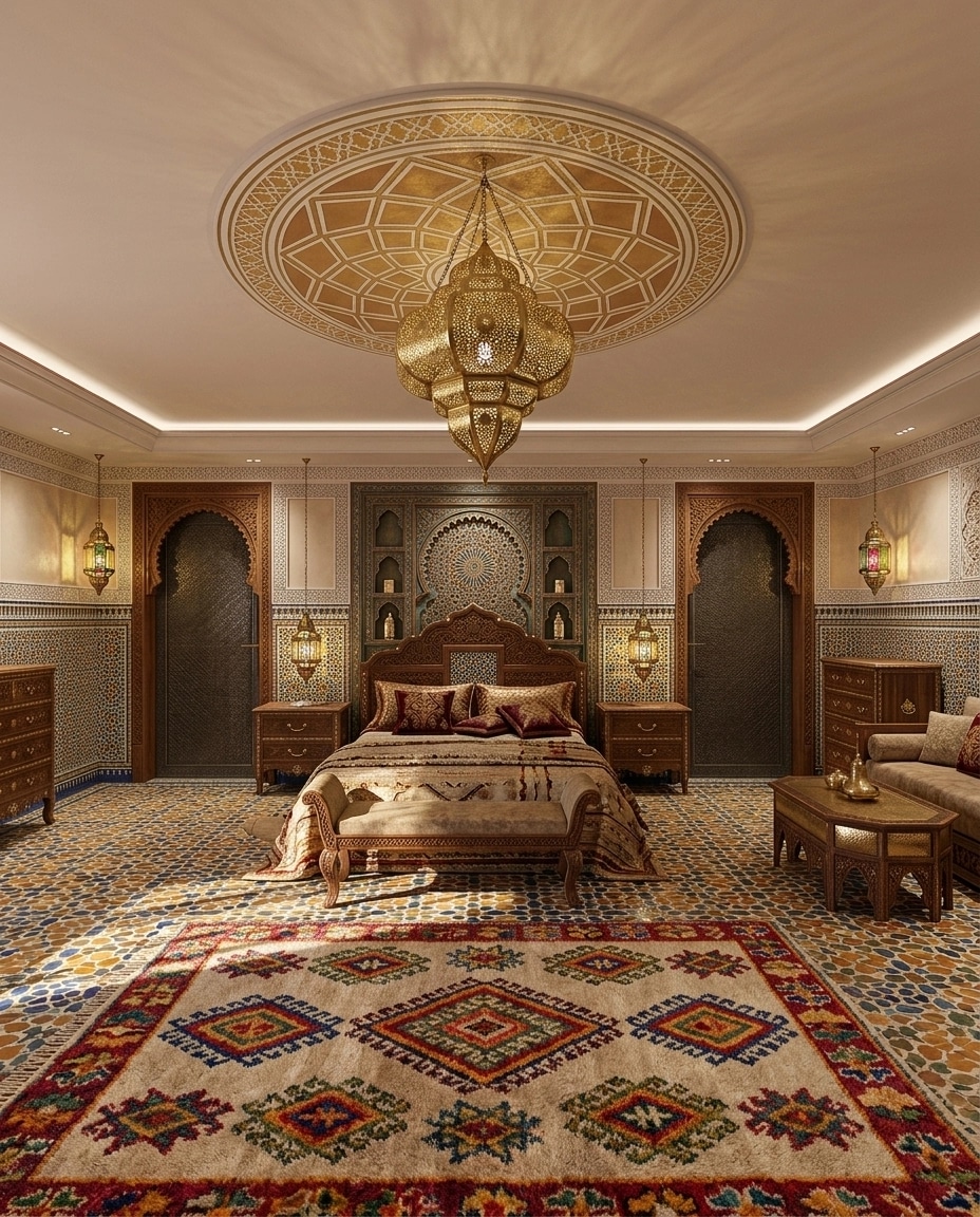 Interior design in Arabian / Moroccan style — Bedroom by GenRoom AI