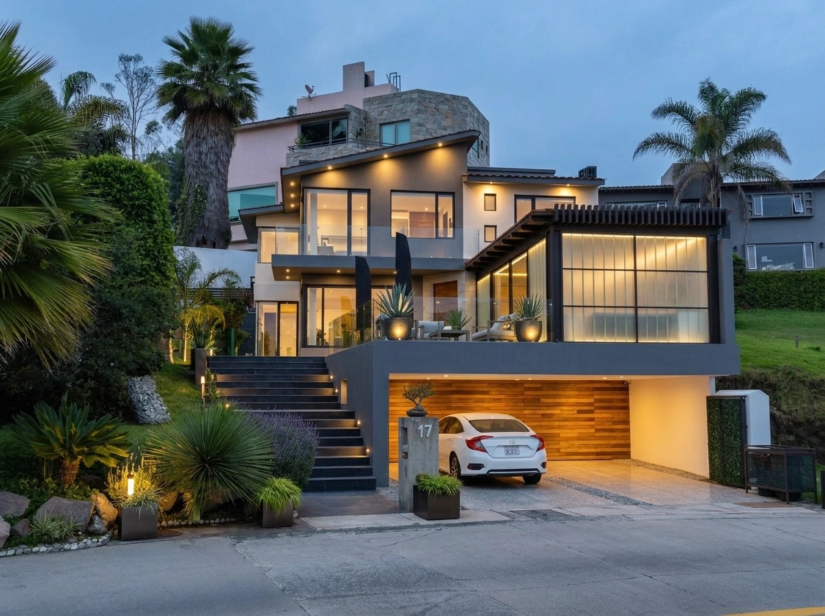 Fasad dizayni — Contemporary Facade uslubi — GenRoom AI tomonidan Fasad
