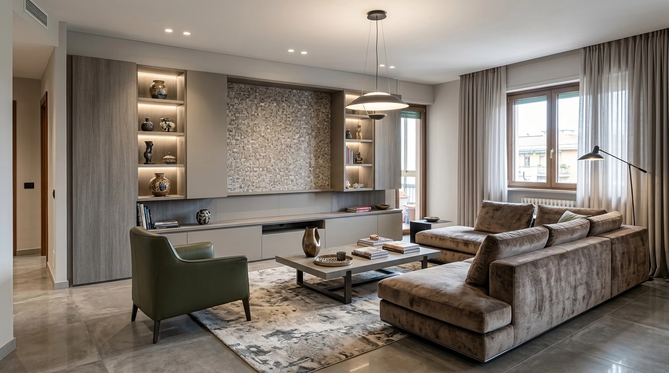 Interior design in Contemporary style — Living Room by GenRoom AI