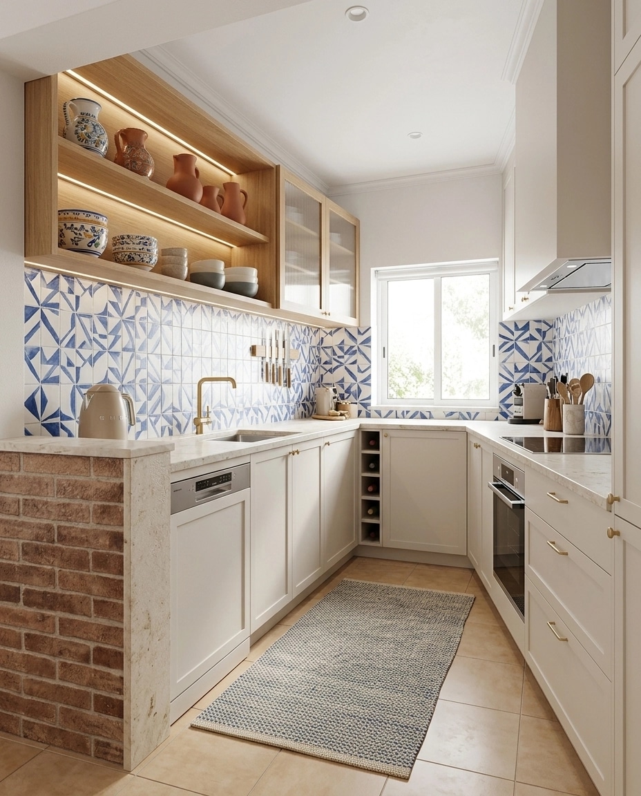 Kitchen interior in Portuguese Modern style — photo by GenRoom AI