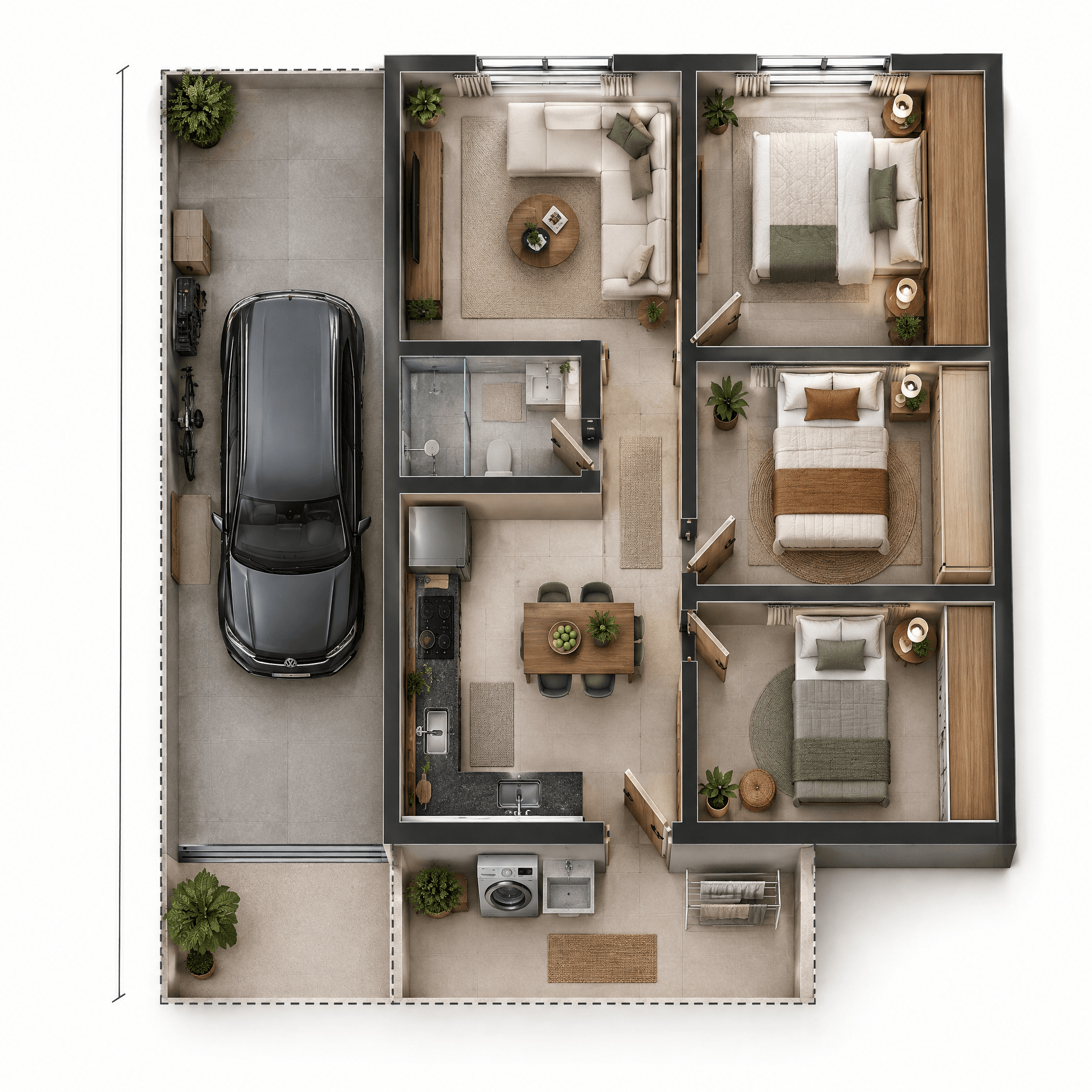 Interior design in Contemporary style — Living Room by GenRoom AI