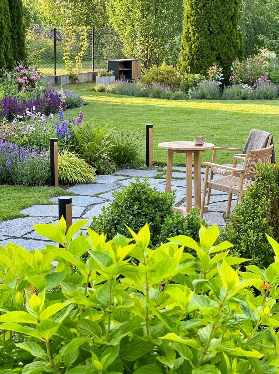 Landscape design in Scandinavian Garden style — Yard by GenRoom AI