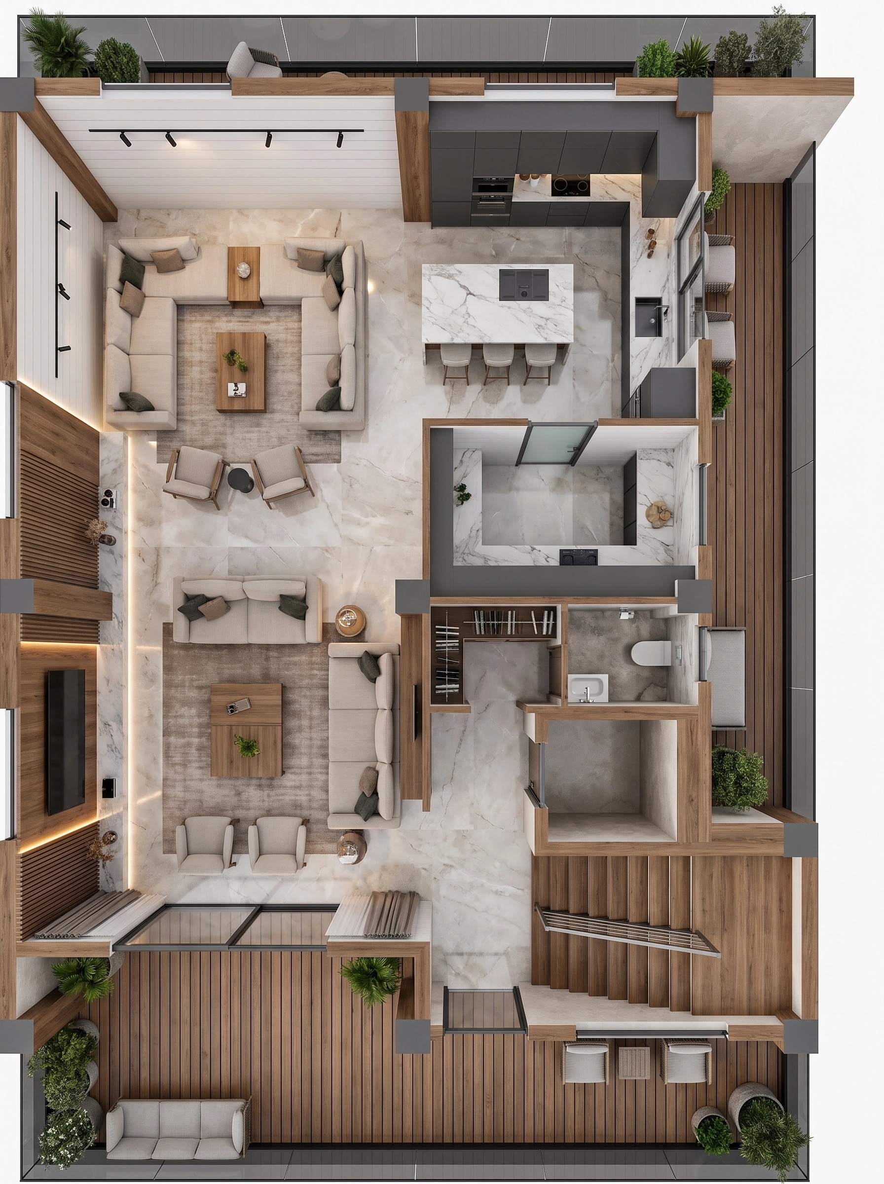 Modern Farmhouse Living Room design — interior photo by GenRoom AI