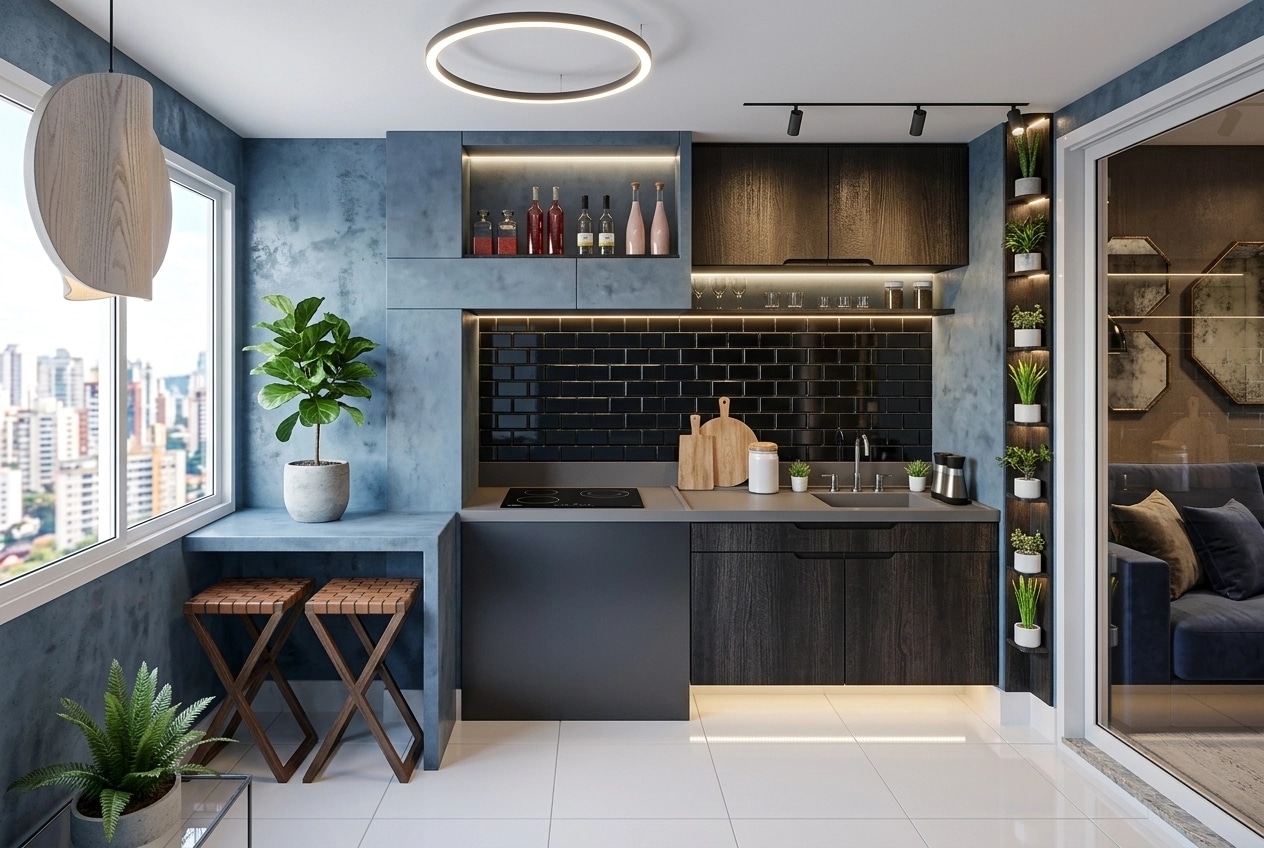 Design de interiores em estilo Contemporary — balcony por GenRoom AI