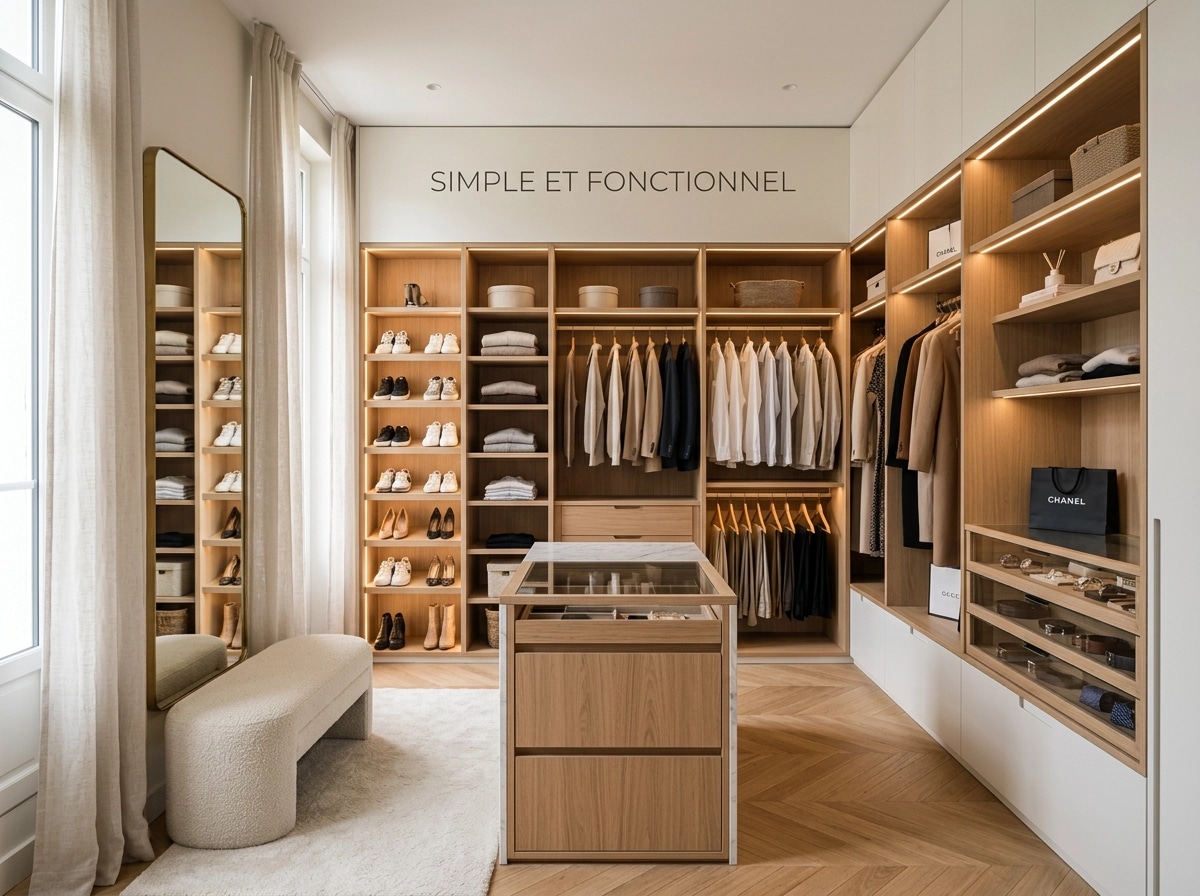 Interior design in Minimalism style — wardrobe by GenRoom AI
