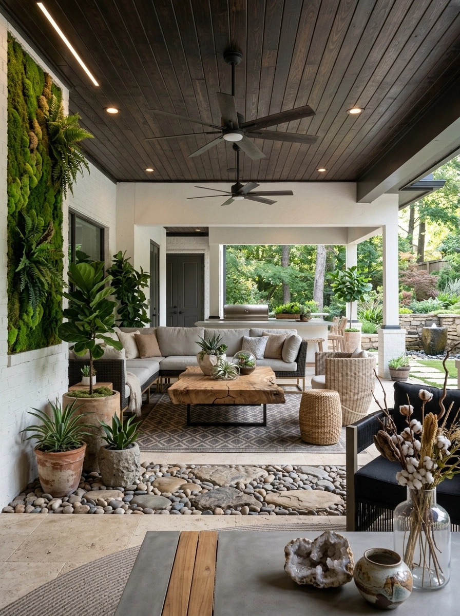Interior design in Biophilic style — Living Room by GenRoom AI