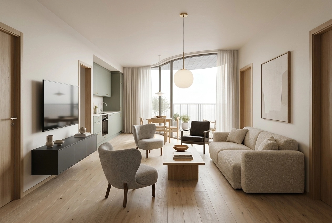 Scandinavian Living Room design — interior photo by GenRoom AI