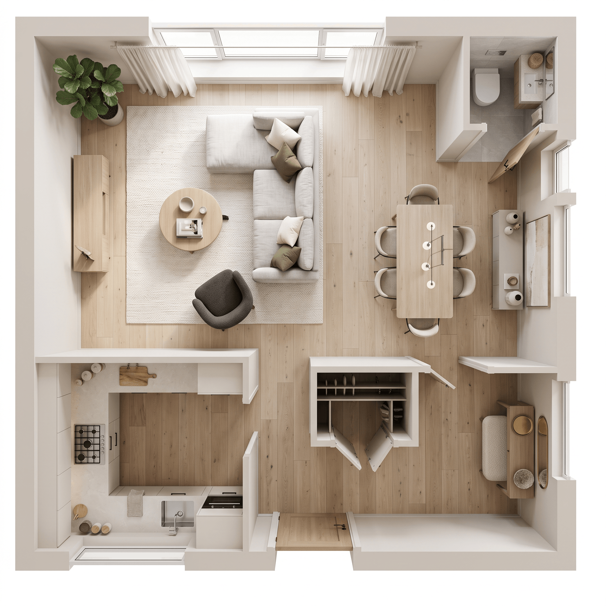Contemporary Living Room design — interior photo by GenRoom AI