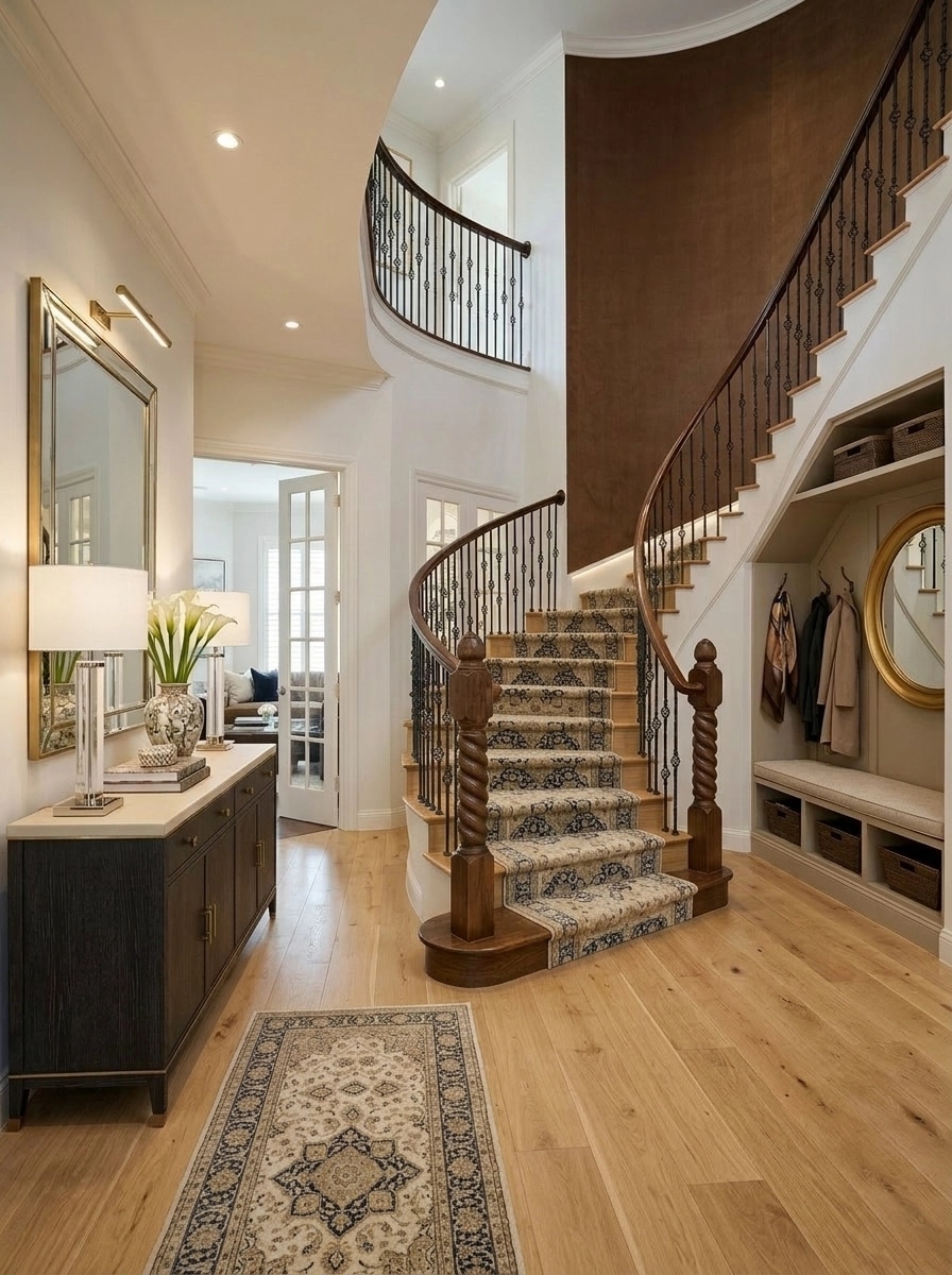 Hallway interior in Transitional style — photo by GenRoom AI