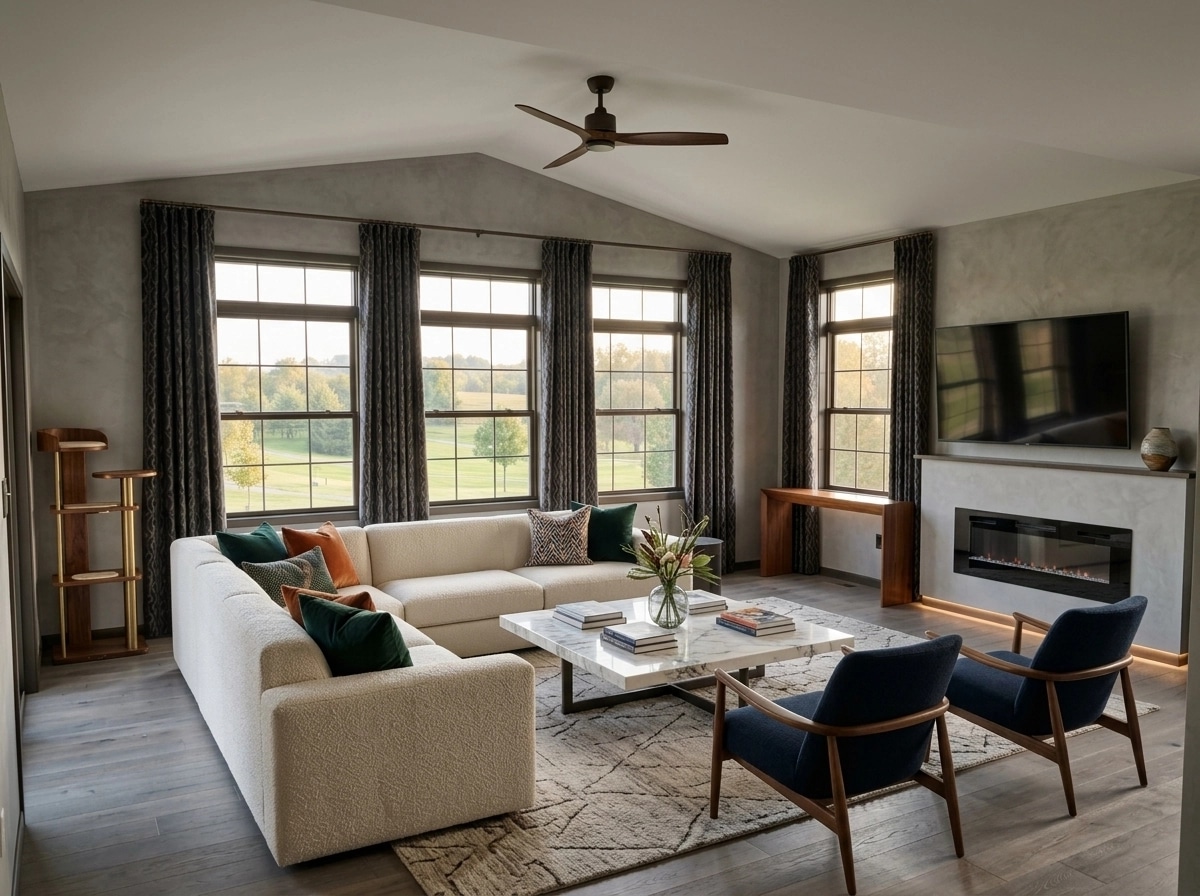 Interior design in Contemporary style — Living Room by GenRoom AI