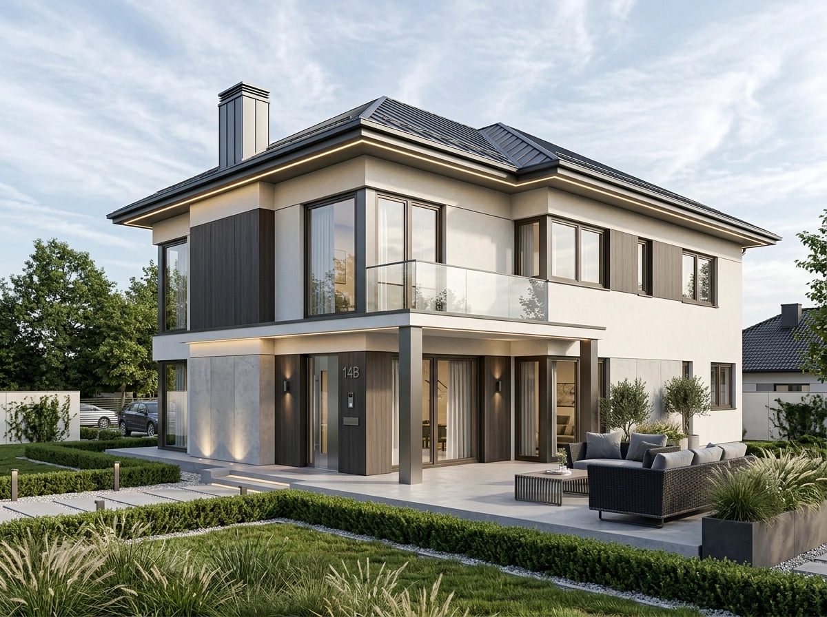Contemporary Facade Cephe design — facade photo by GenRoom AI
