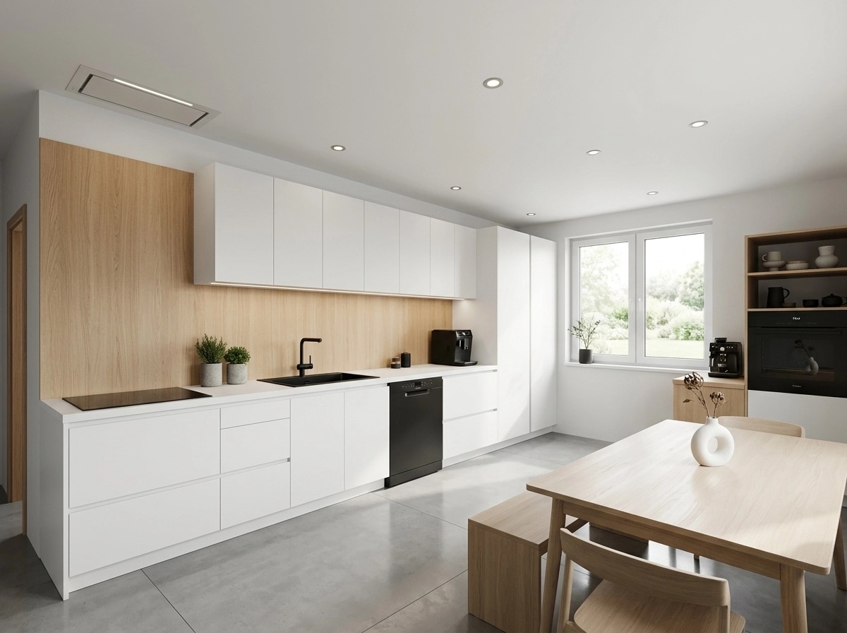 Minimalism Kitchen design — interior photo by GenRoom AI