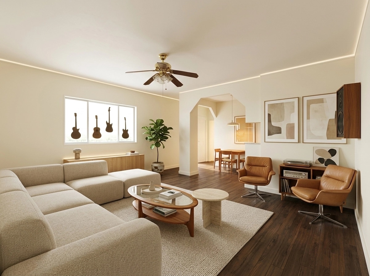 Scandinavian Living Room design — interior photo by GenRoom AI