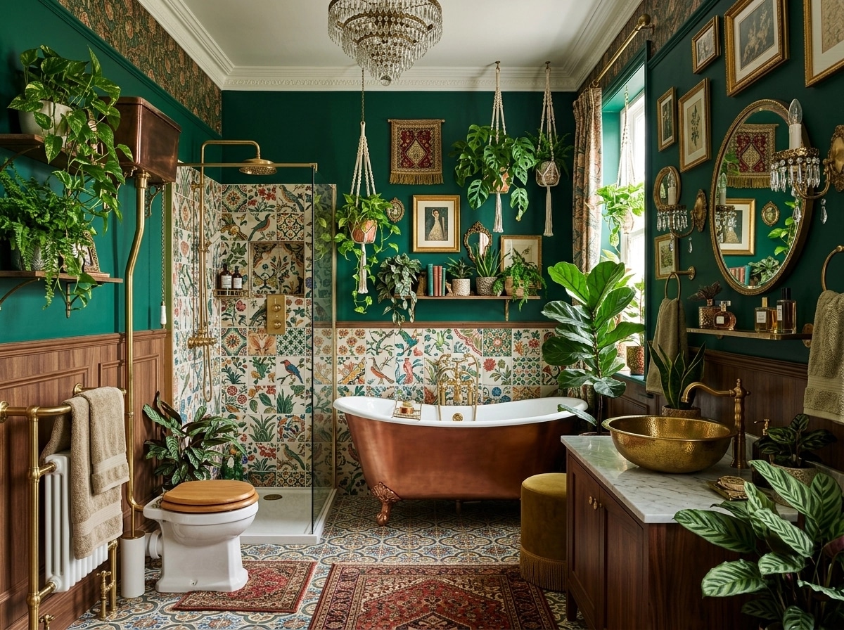 Maximalist Bathroom design — interior photo by GenRoom AI