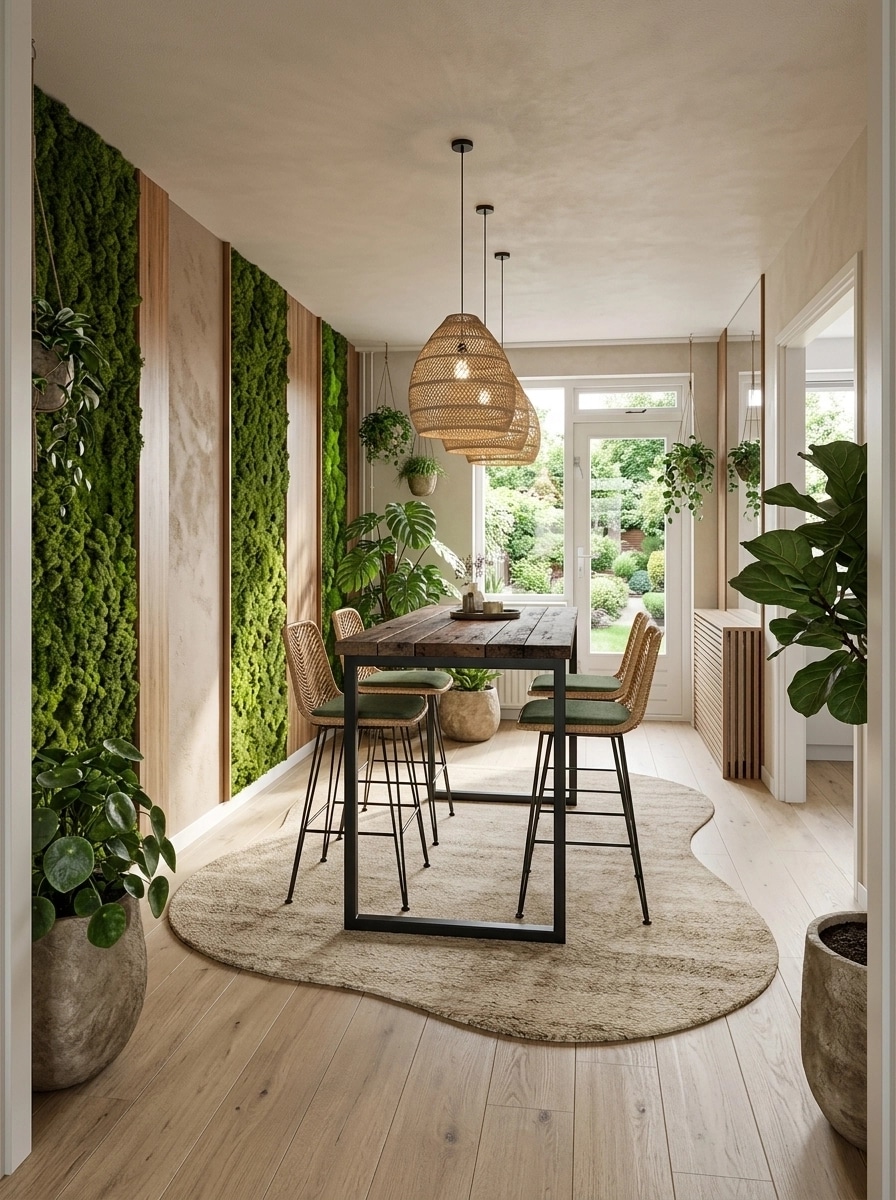 Interior design in Biophilic style — dining_room by GenRoom AI