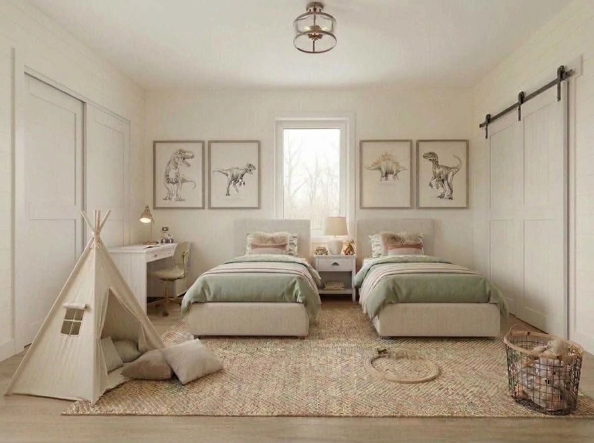 Modern Farmhouse Kids Room design — interior photo by GenRoom AI