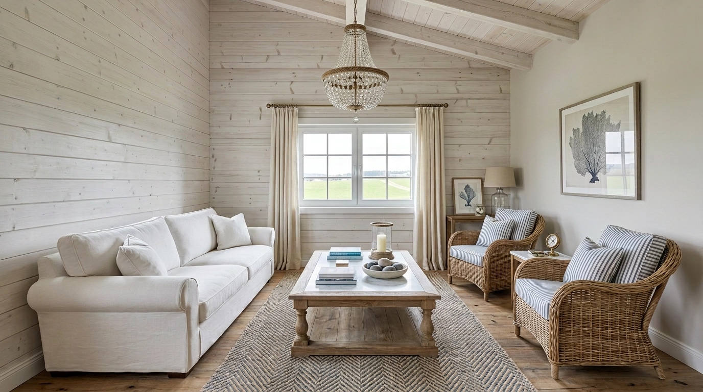 Modern Farmhouse Living Room design — interior photo by GenRoom AI