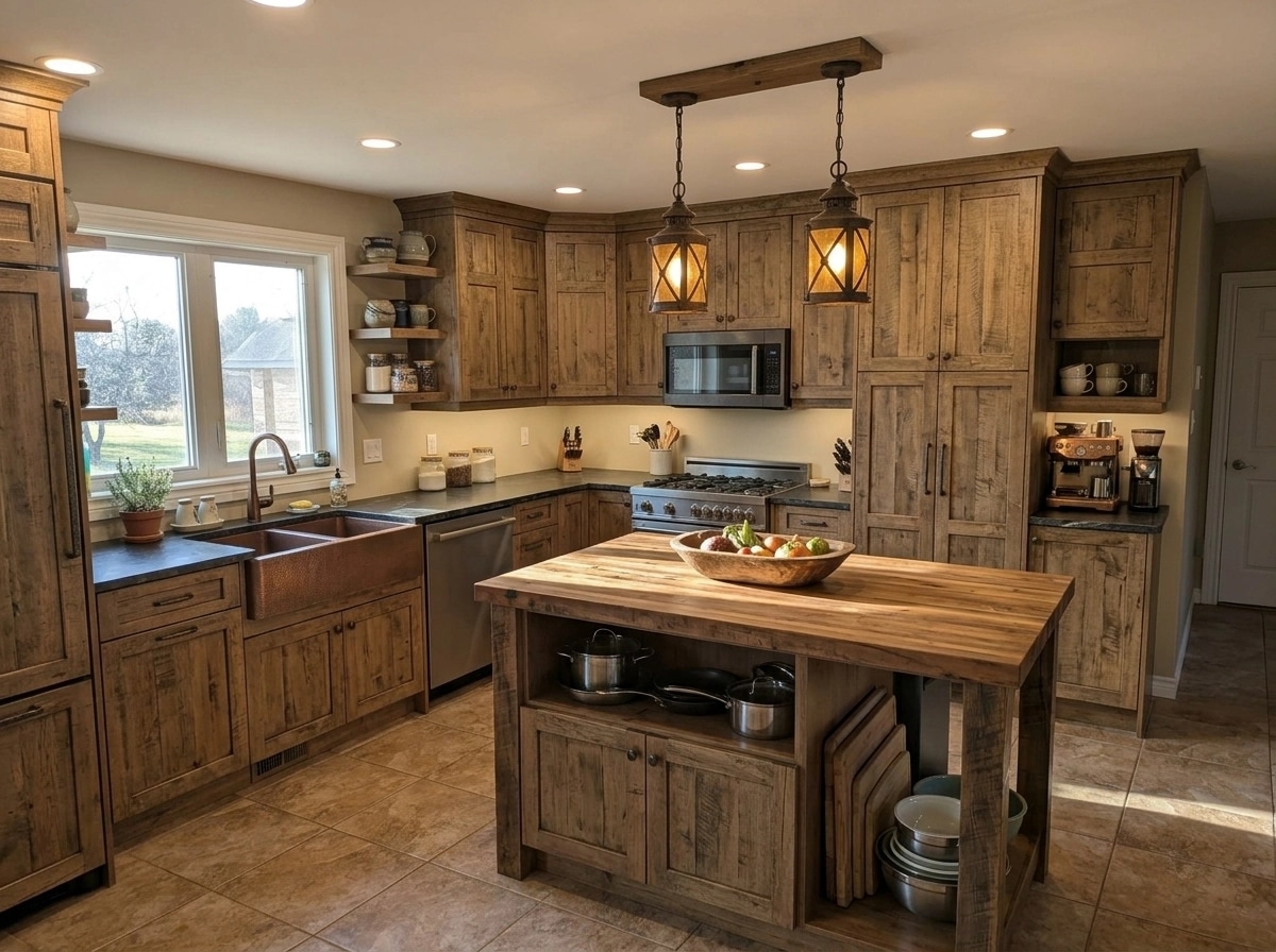 Interior design in Rustic style — Kitchen by GenRoom AI