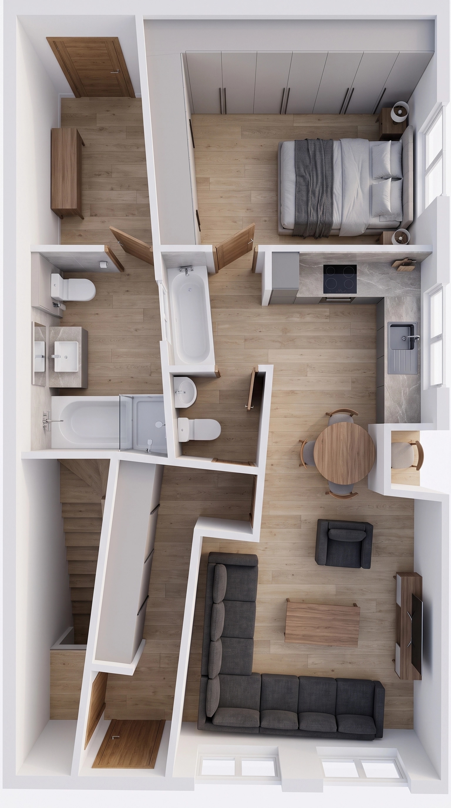 Interior design in Contemporary style — Living Room by GenRoom AI