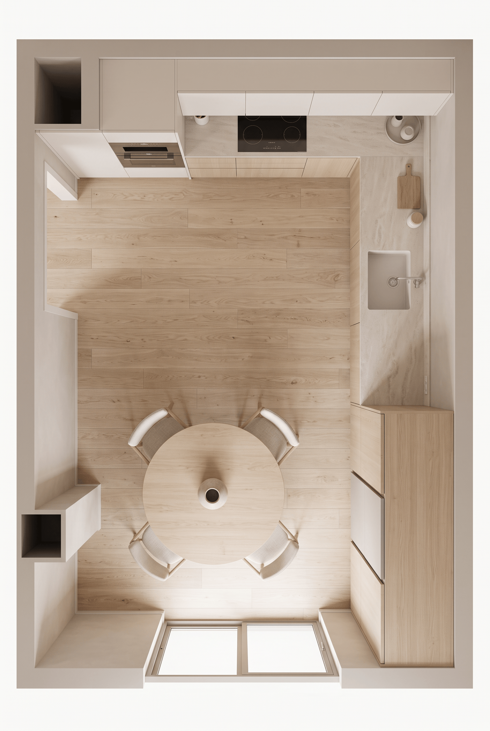 Interior design in Minimalism style — Living Room by GenRoom AI