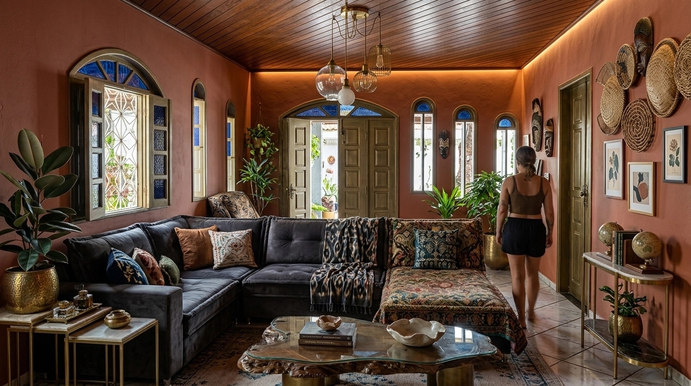 Interior design in Eclectic style — Living Room by GenRoom AI