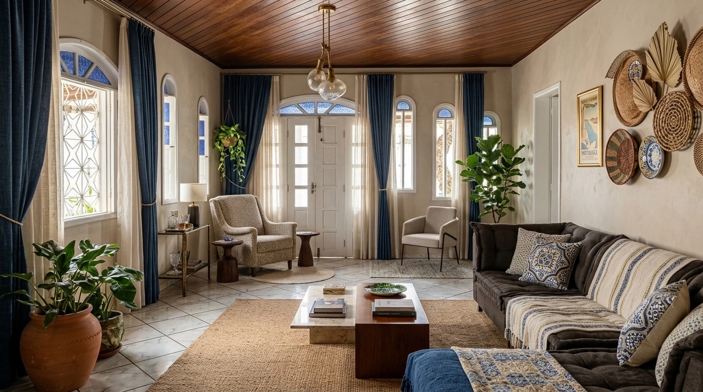 Thiết kế nội thất theo phong cách Portuguese Modern — Phòng khách bởi GenRoom AI