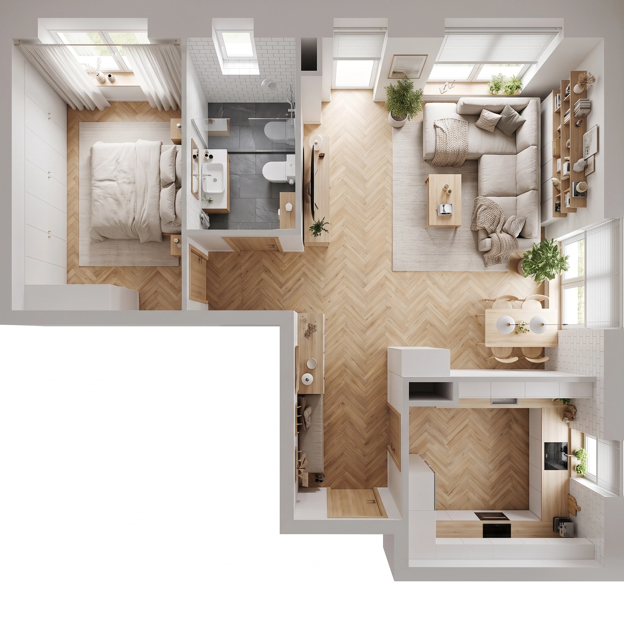 Scandinavian Living Room design — interior photo by GenRoom AI