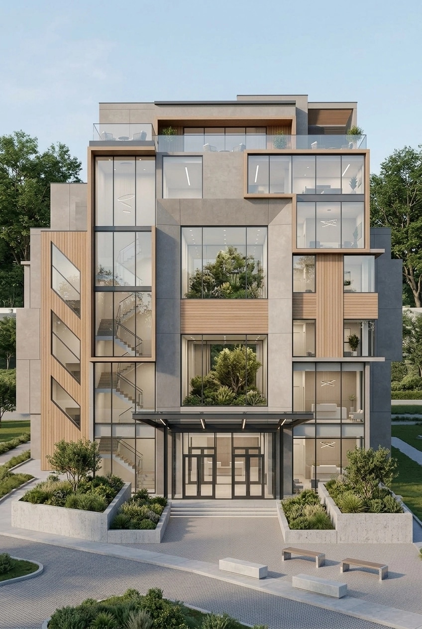 Minimalist Facade Facade design — facade photo by GenRoom AI