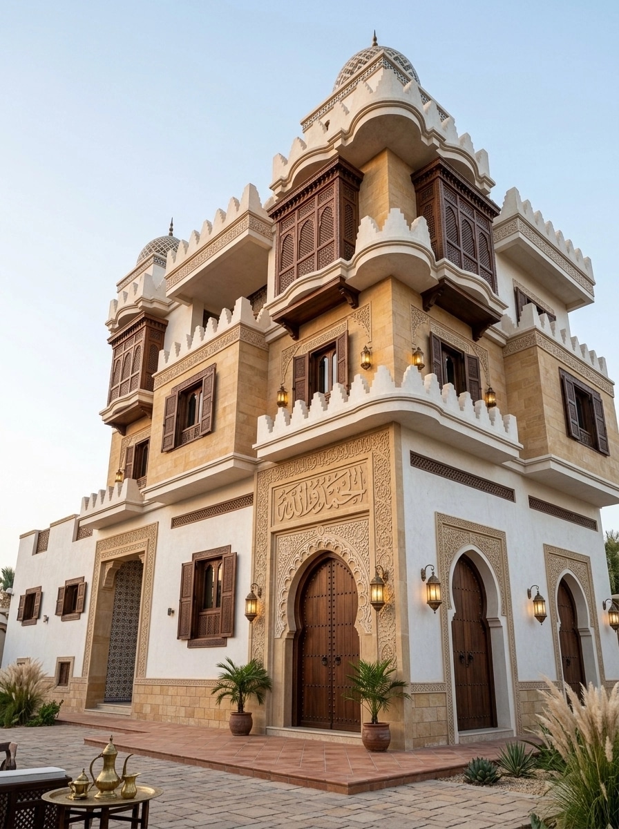 Arabian Facade Facade design — facade photo by GenRoom AI