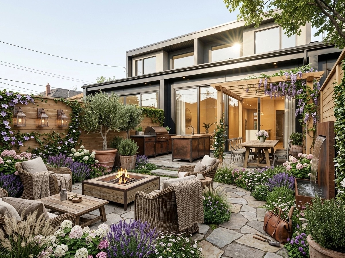 Country Rustic Garden Yard design — yard photo by GenRoom AI