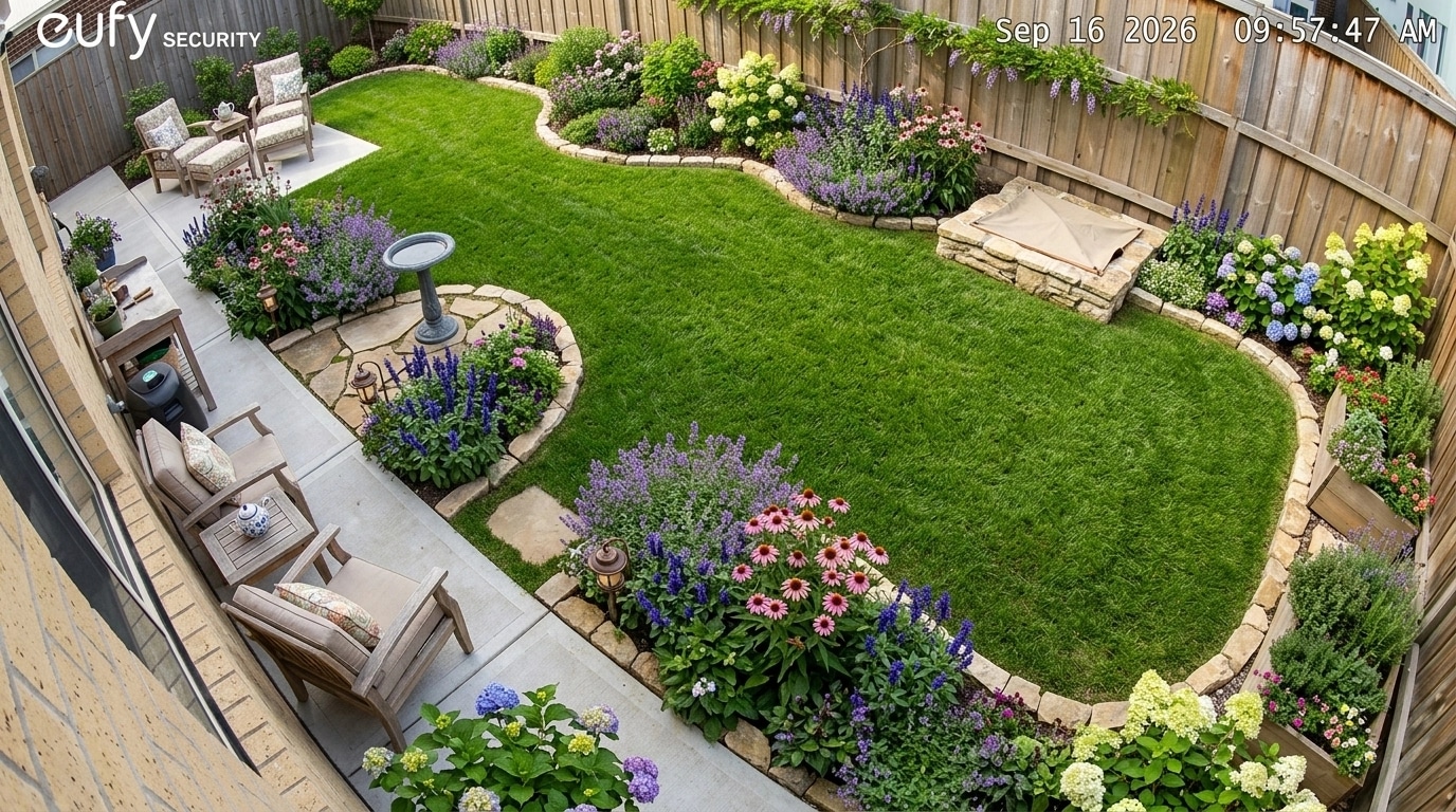 English Cottage Garden Yard design — yard photo by GenRoom AI