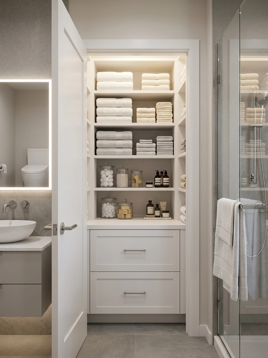 Bathroom interior in Contemporary style — photo by GenRoom AI