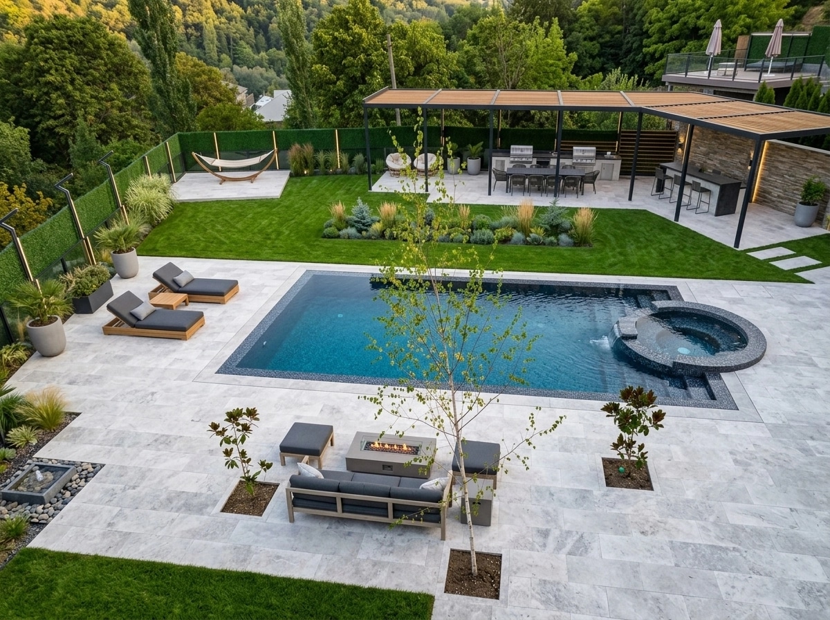 Landscape design in Contemporary Yard style — Yard by GenRoom AI