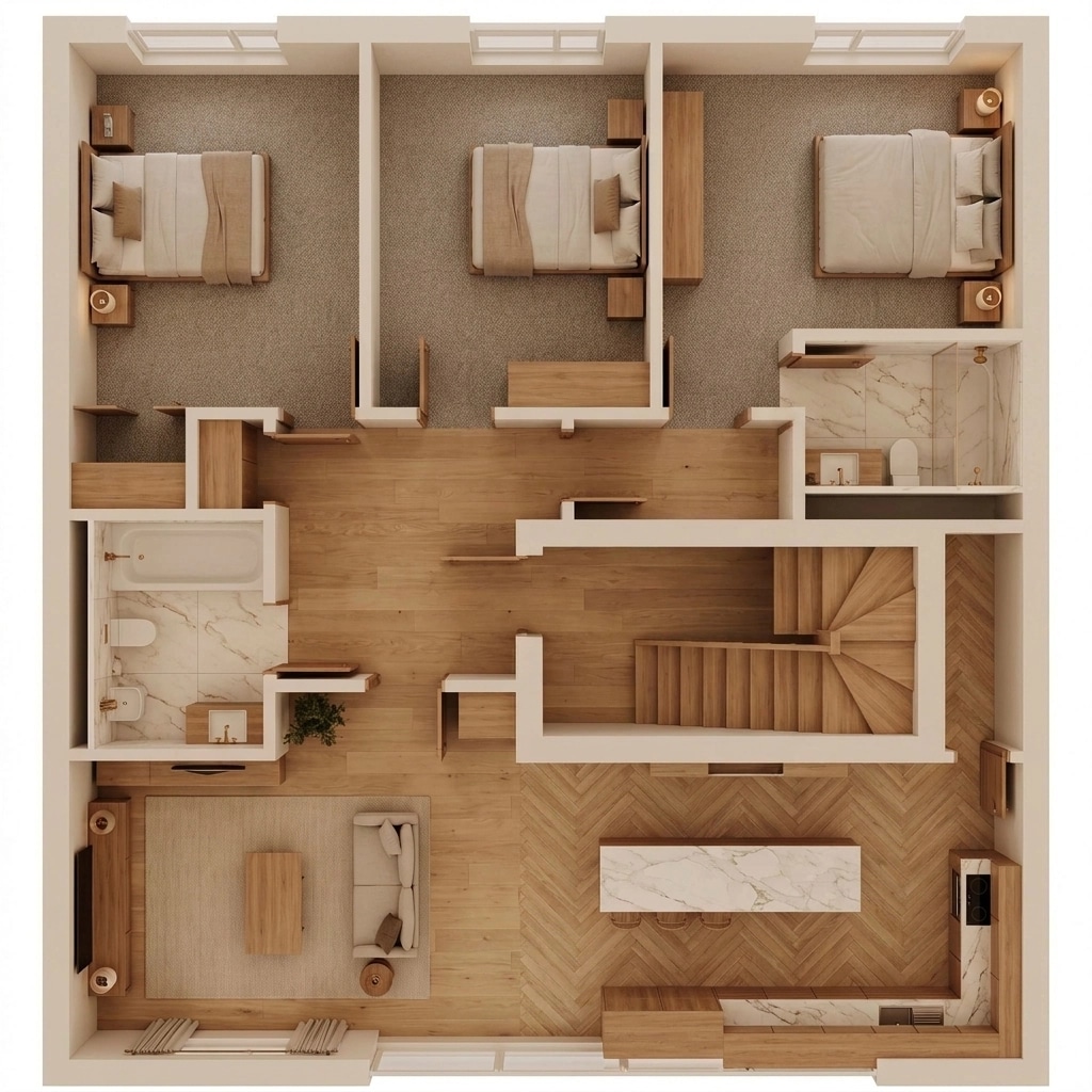 Interior design in Minimalism style — Living Room by GenRoom AI
