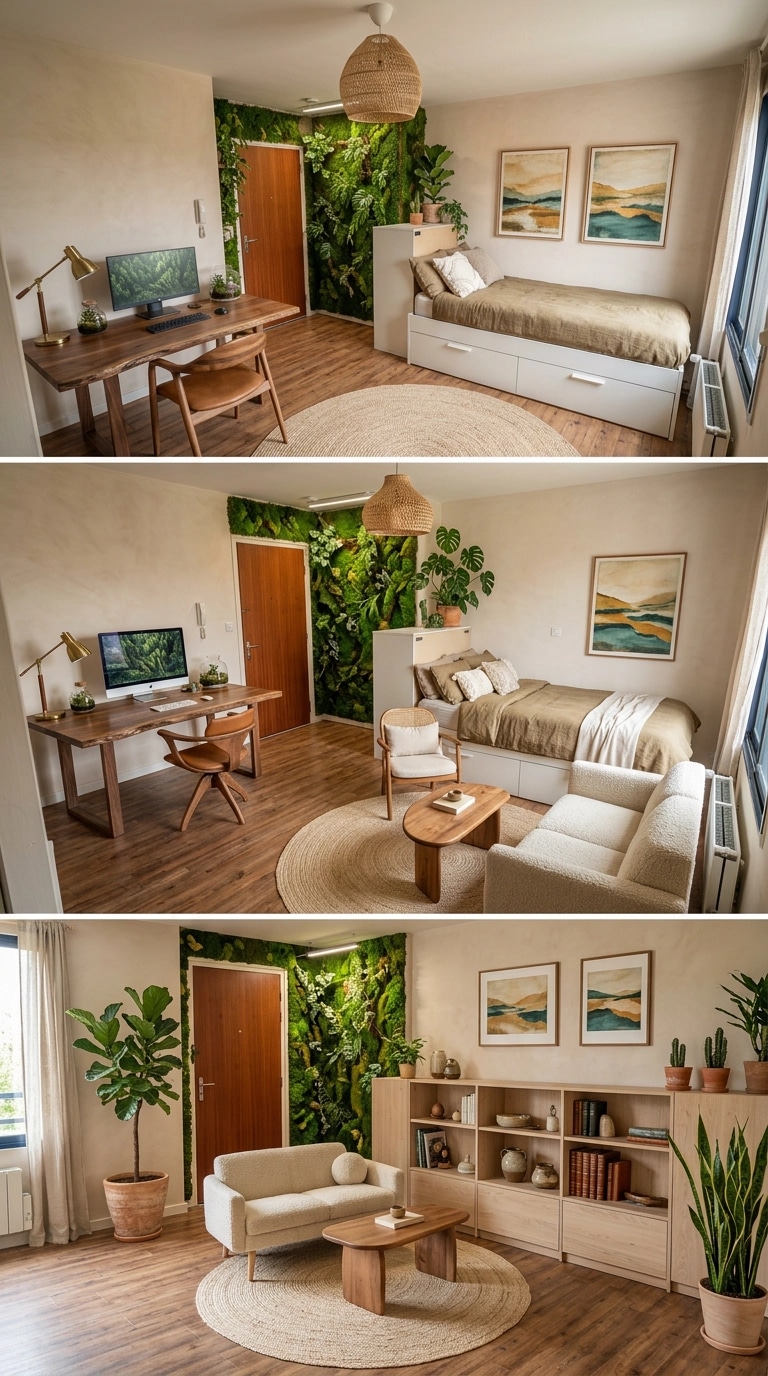 Interior design in Biophilic style — studio by GenRoom AI