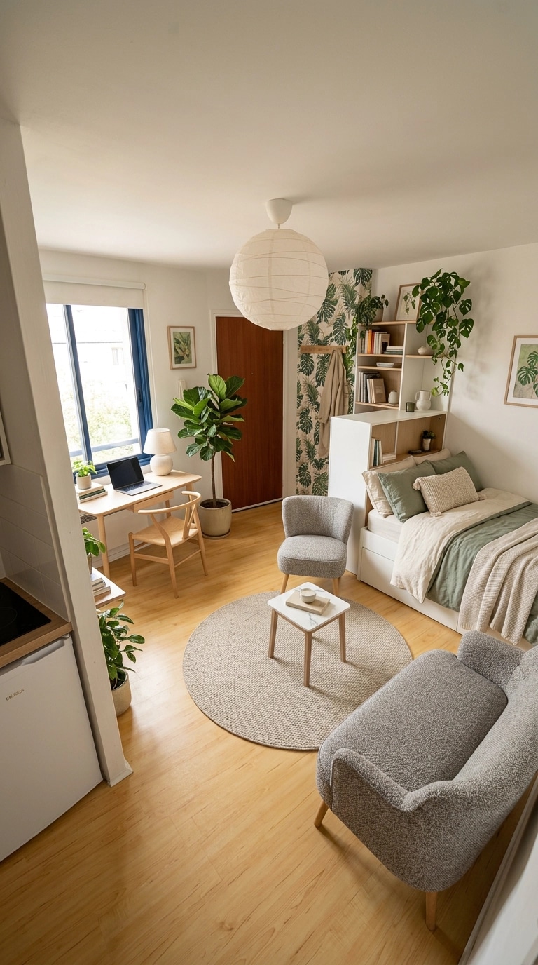 Interior design in Scandinavian style — studio by GenRoom AI