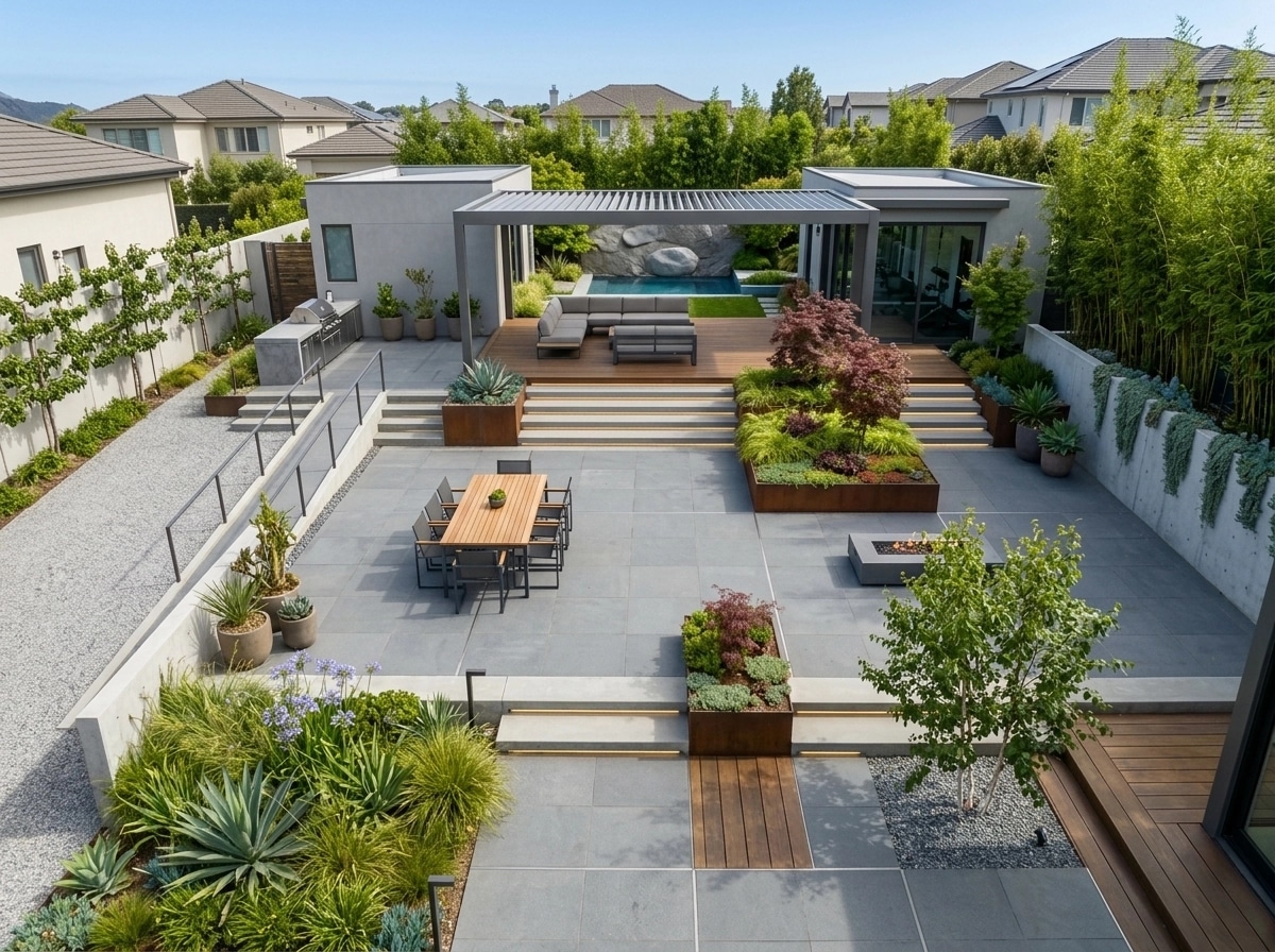 Landscape design in Contemporary Yard style — Yard by GenRoom AI
