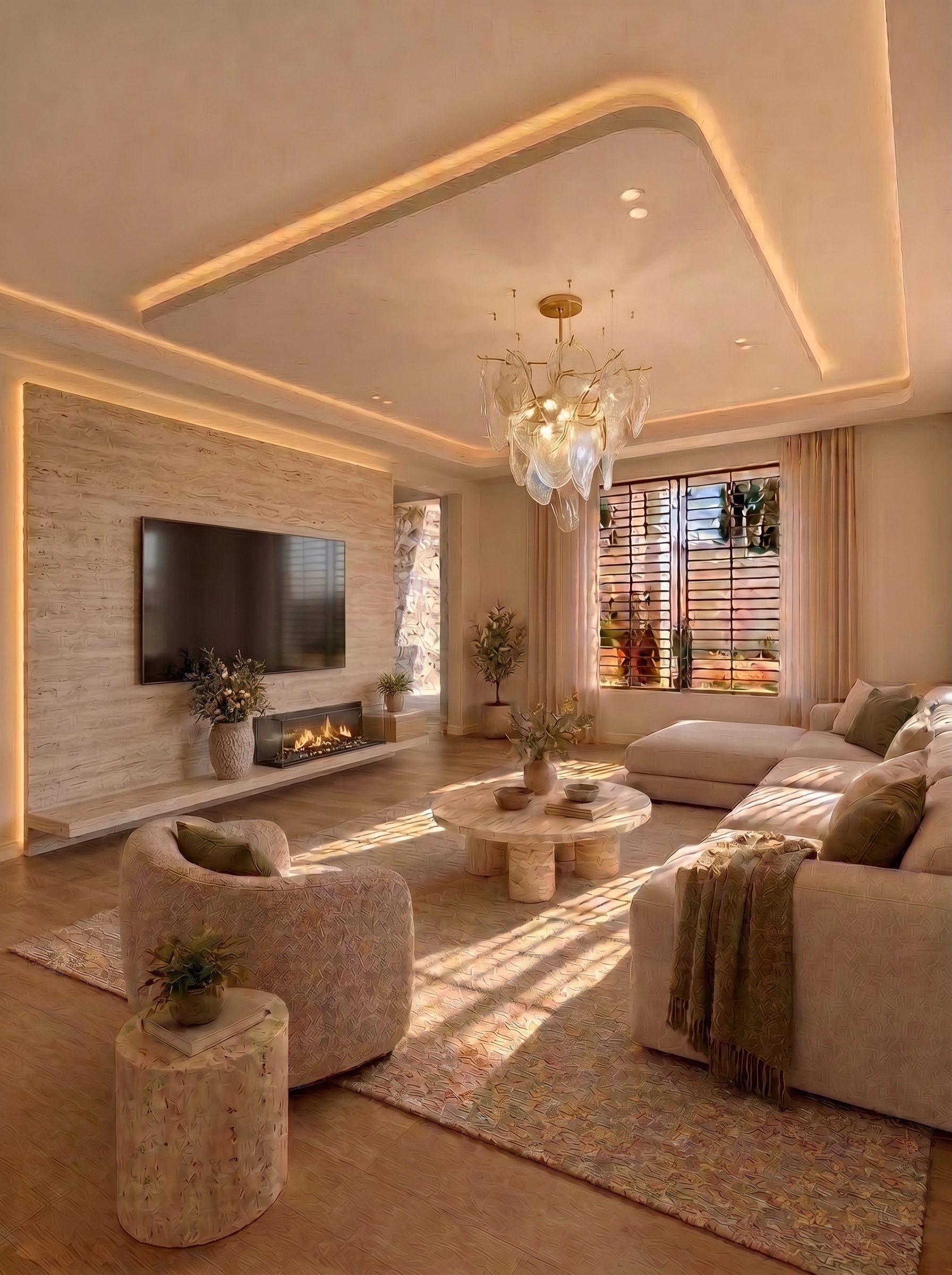 Interior design in Minimalism style — Living Room by GenRoom AI