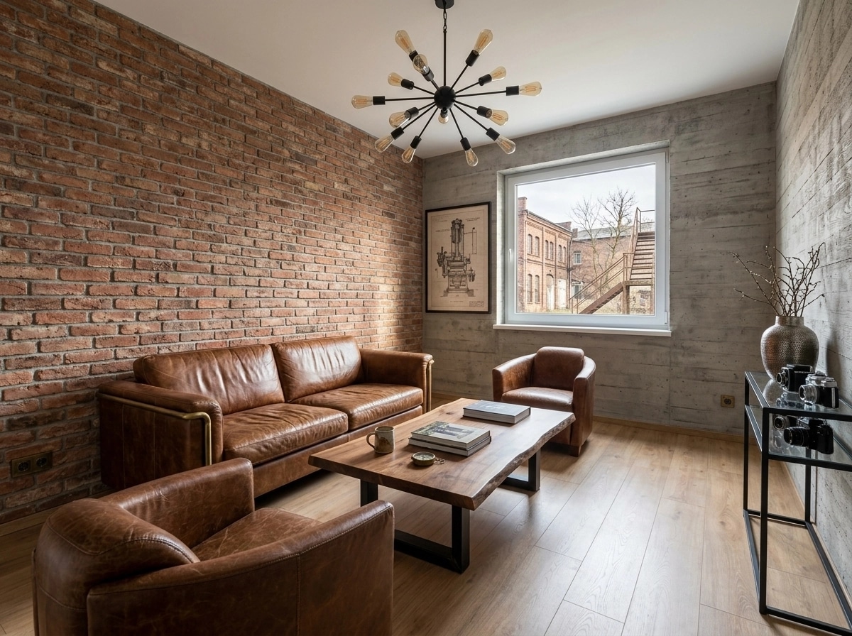 Interior design in Loft / Industrial style — Living Room by GenRoom AI
