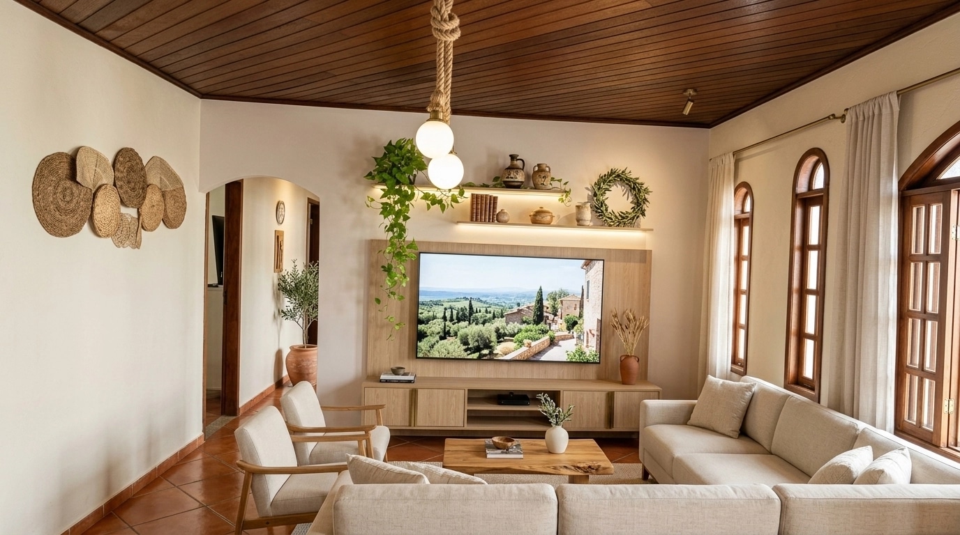 Diseño de interiores en estilo Mediterranean — Salón por GenRoom AI