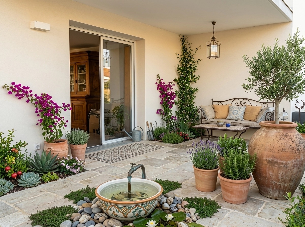 Landscape design in Mediterranean Yard style — Yard by GenRoom AI