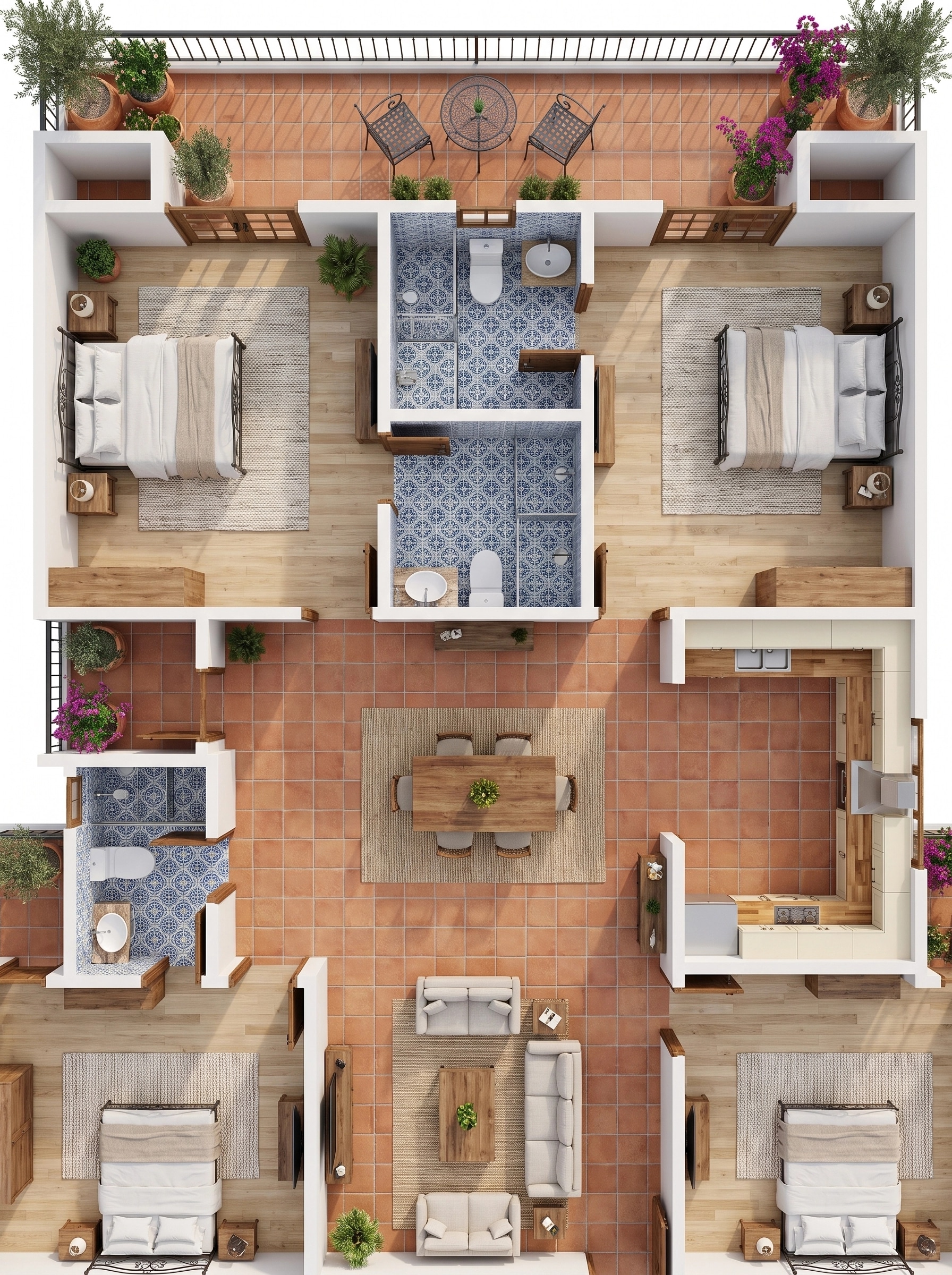 Interior design in Mediterranean style — Living Room by GenRoom AI